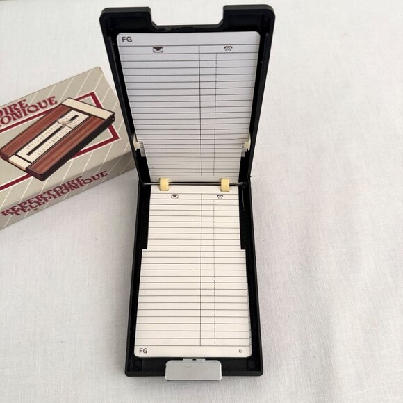 1987 Telephone Index Flip Address Book Eagle Woodgrain Vintage Theater Film Prop - Picture 3 of 16